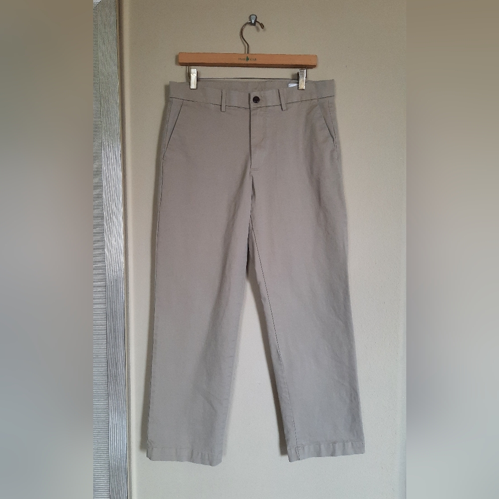 Gap Relaxed Fit Khaki Cotton Chino Pants Casual Office Workwear